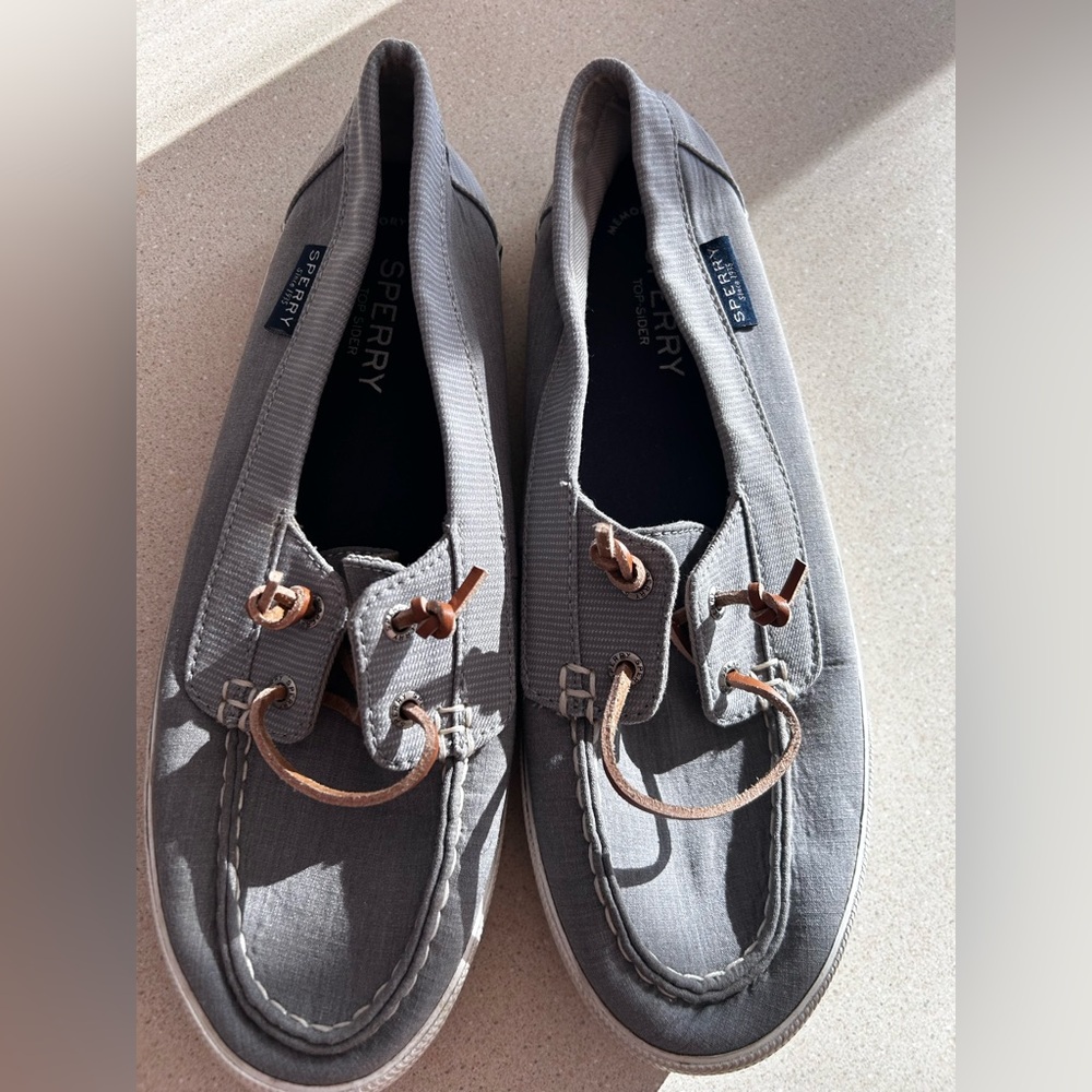 Sperry Women's Gray Canvas Loafers